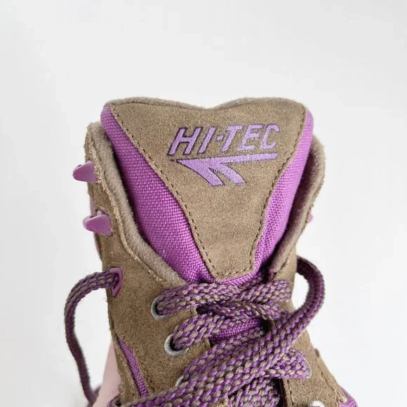 Vintage Hi-Tec | Brown Purple Leather Hiking Sneaker / Ankle Boot | 6.5 - Picture 5 of 9